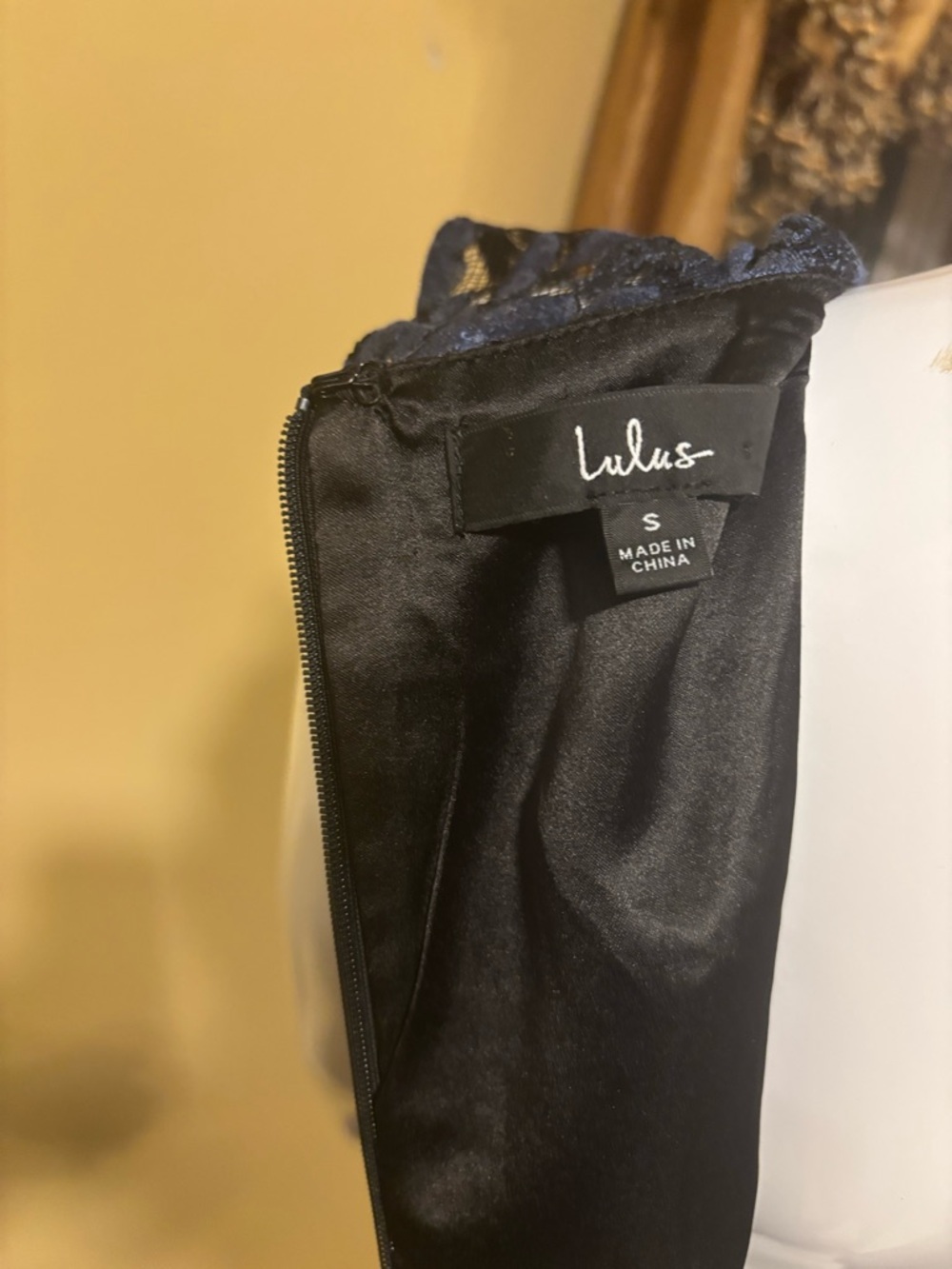 Lulu's Navy & Indigo Floral Lace Tiered V-Neck Maxi Dress - Picture 6 of 7